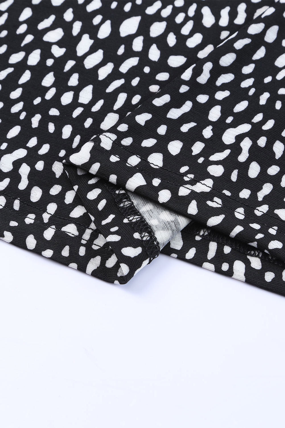 Black Cheetah Print Casual Short Sleeve Crew Neck T Shirt