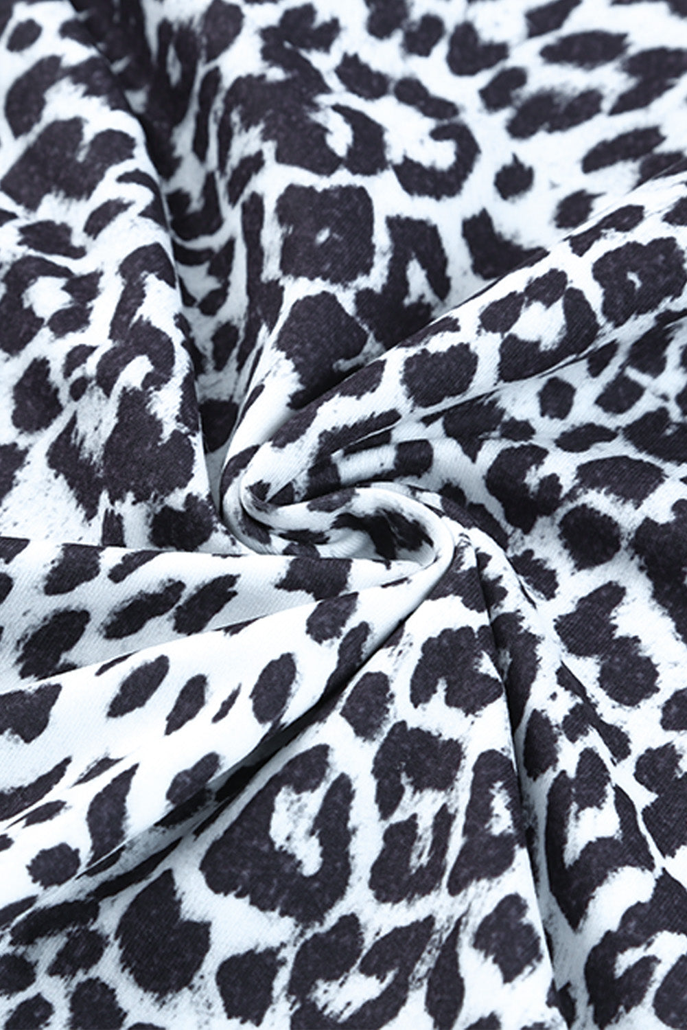 Black Leopard Print Casual Cap Sleeve Pocket Dress