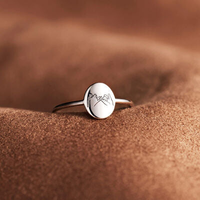 925 Sterling Silver Engraved Ring